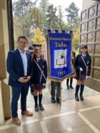 Delegación de Escuela Básica Talca asiste a misa Aniversario de la ciudad de Talca