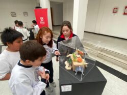 Delegación de estudiantes asiste a exposición de Origami