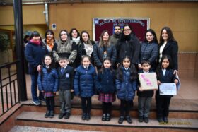 Inicio segundo semestre, acto cívico primeros básicos