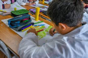 Estudiantes de nuestra escuela participan en concurso de pintura ambiental impulsado por la Municipalidad de Talca