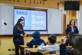 Taller de autocuidado, empatía y límites corporales para estudiantes de quinto.